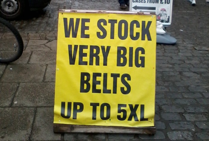 Big Belts in Norwich Market